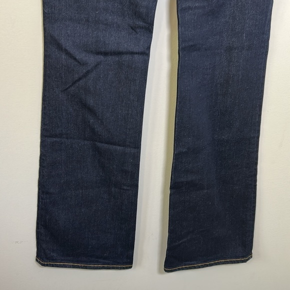 Tory Burch Classic Tory Boot Jean Dark Wash Big Logo Designer Sz 27 - Picture 10 of 16